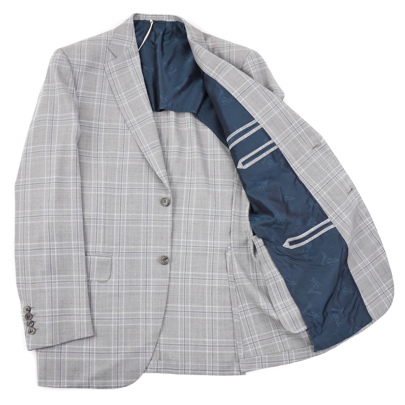 Brioni Light Gray Check Wool Sport Coat - Top Shelf Apparel