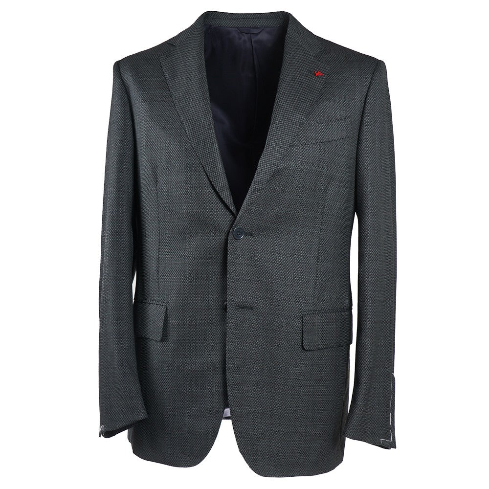 Isaia Dark Green Woven Wool Sport Coat - Top Shelf Apparel
