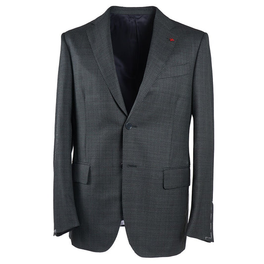 Isaia Dark Green Woven Wool Sport Coat - Top Shelf Apparel