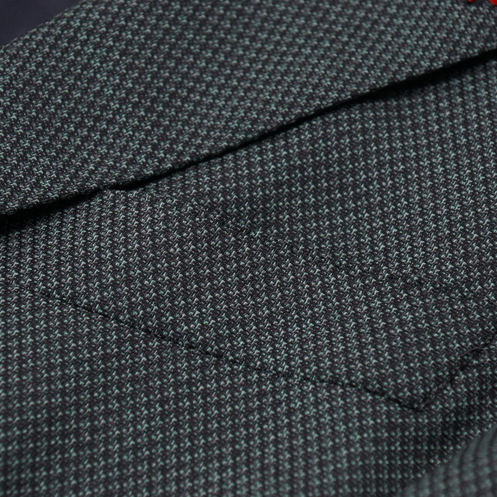 Isaia Dark Green Woven Wool Sport Coat - Top Shelf Apparel
