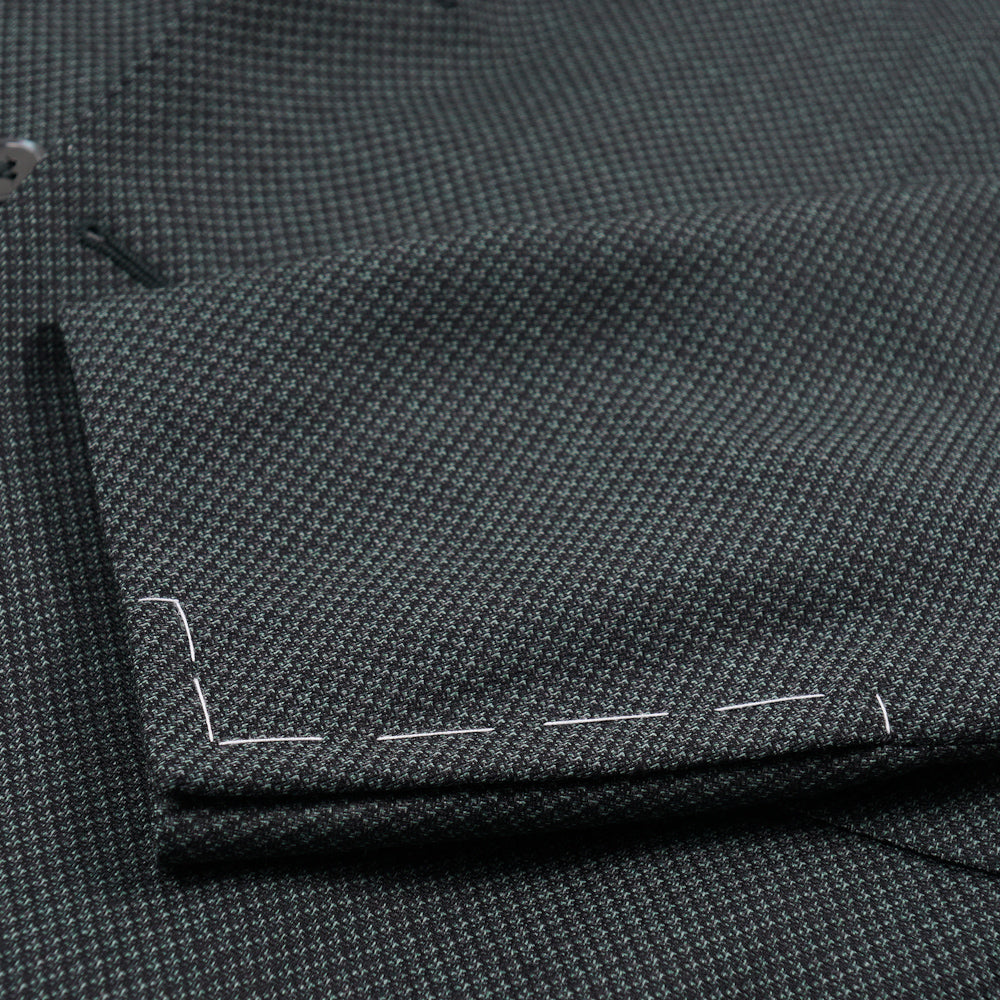 Isaia Dark Green Woven Wool Sport Coat - Top Shelf Apparel