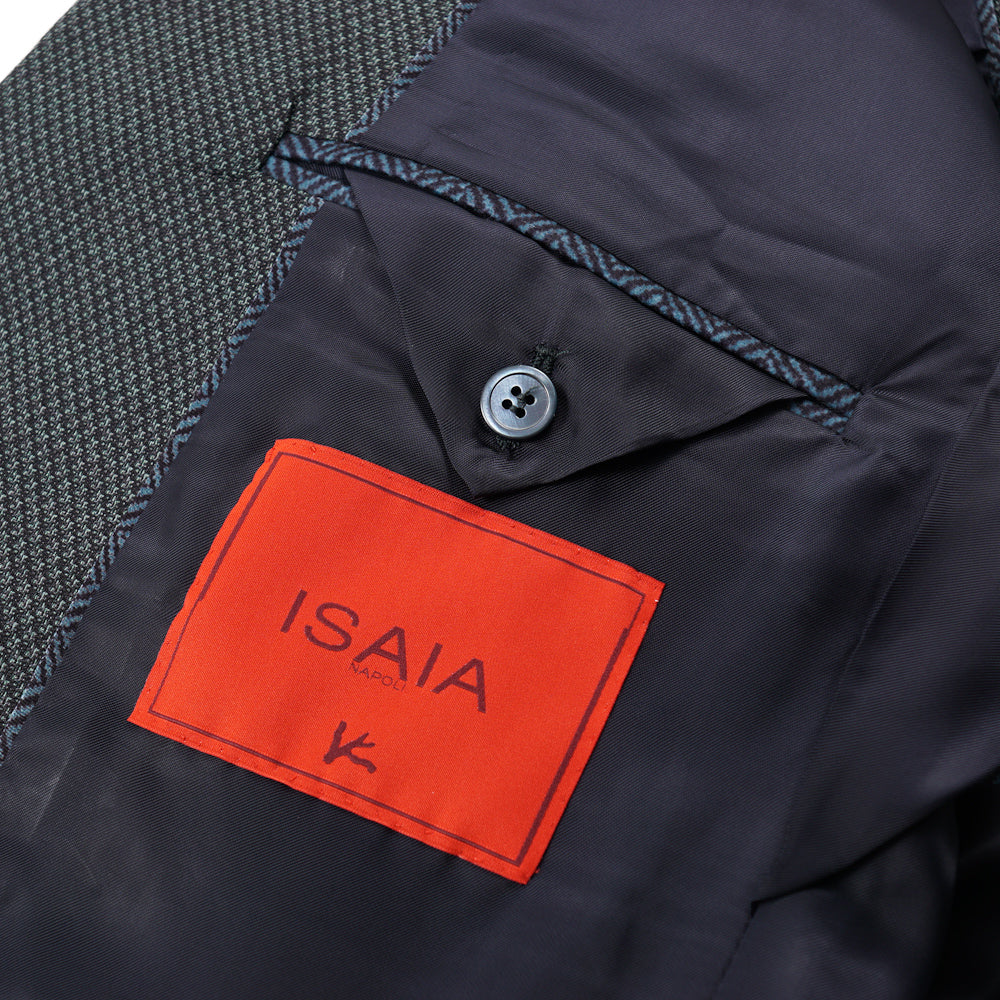Isaia Dark Green Woven Wool Sport Coat - Top Shelf Apparel