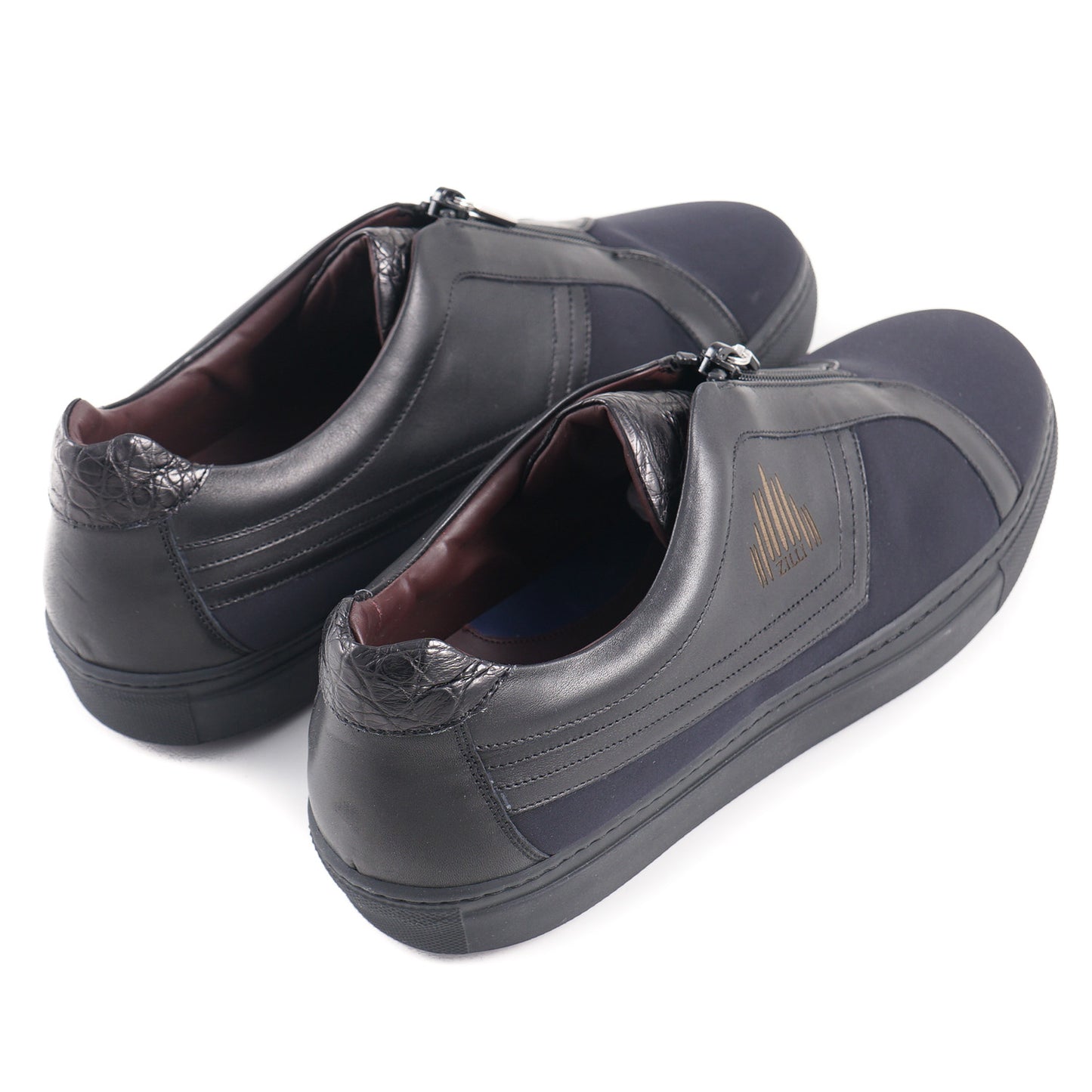 Zilli Neoprene and Calf Leather Sneakers - Top Shelf Apparel