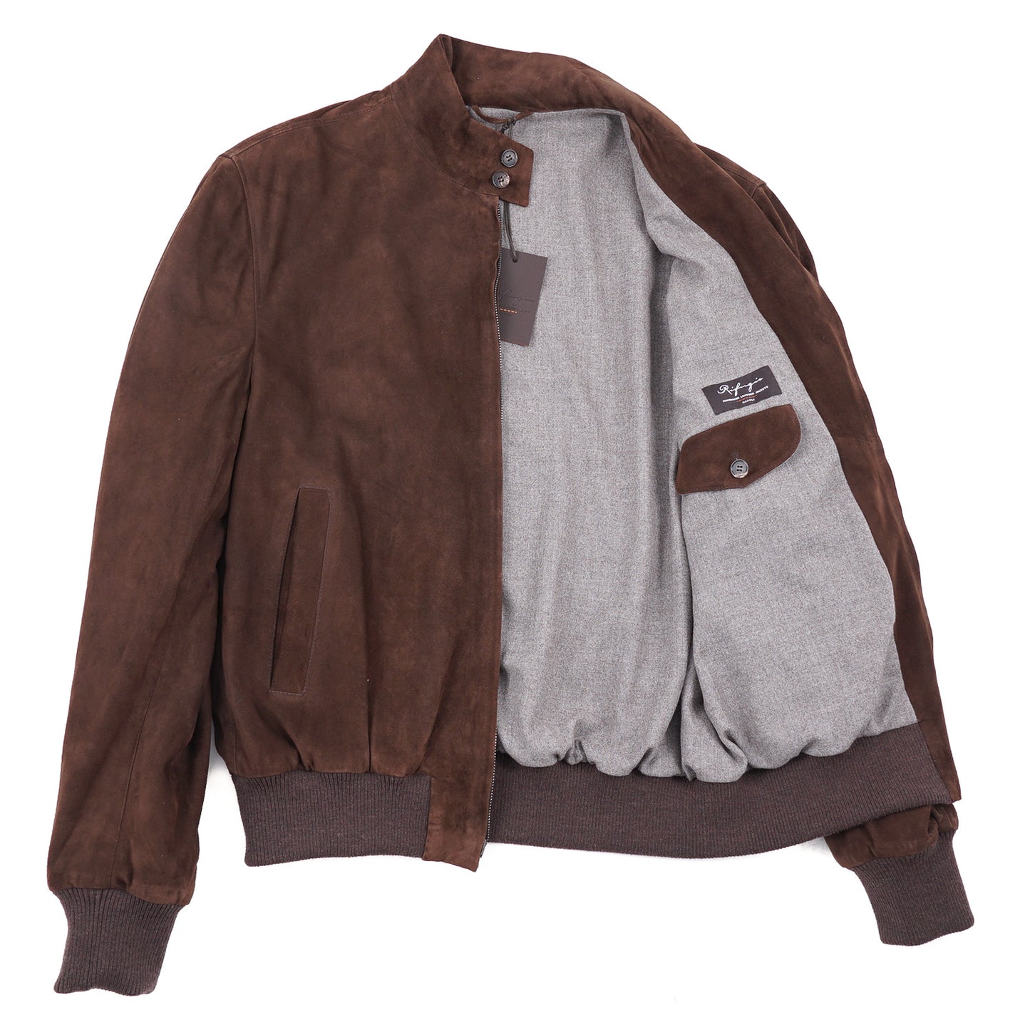 Rifugio Wool-Lined Suede Bomber Jacket - Top Shelf Apparel