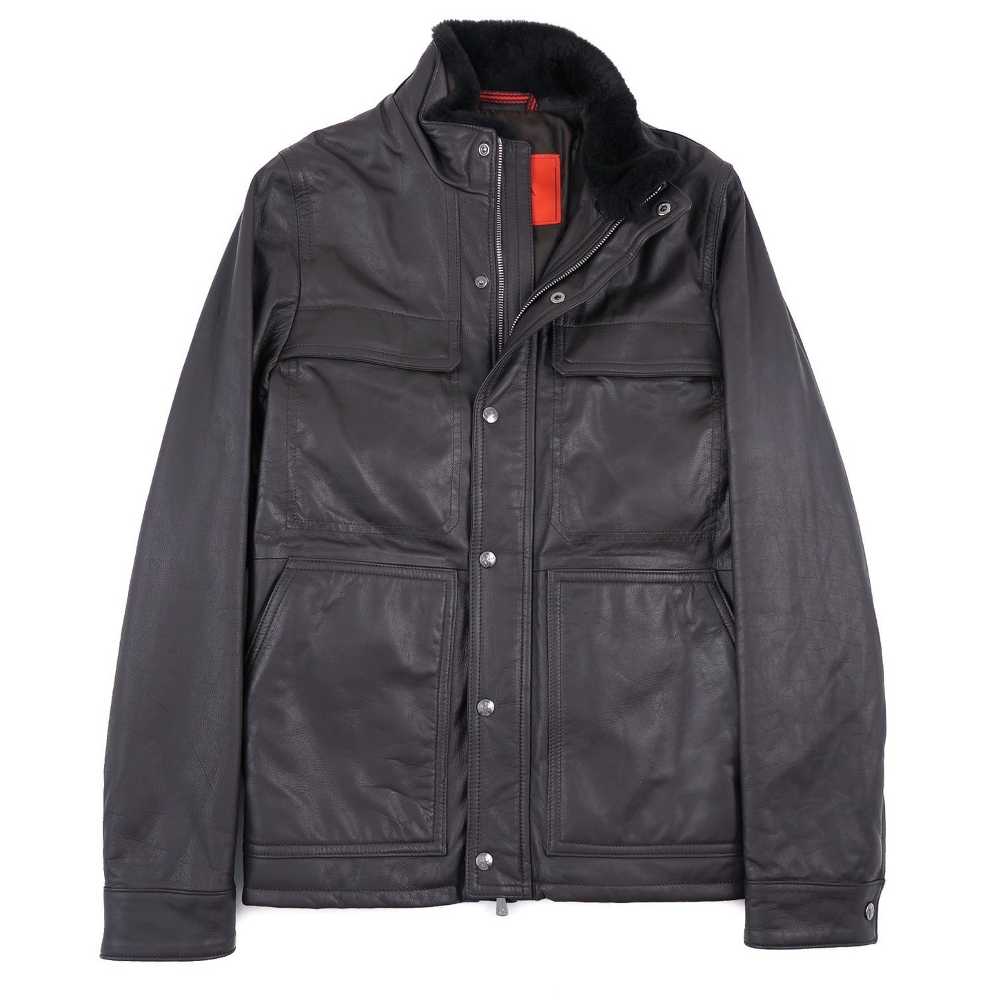 Isaia Leather Jacket with Fur Collar - Top Shelf Apparel