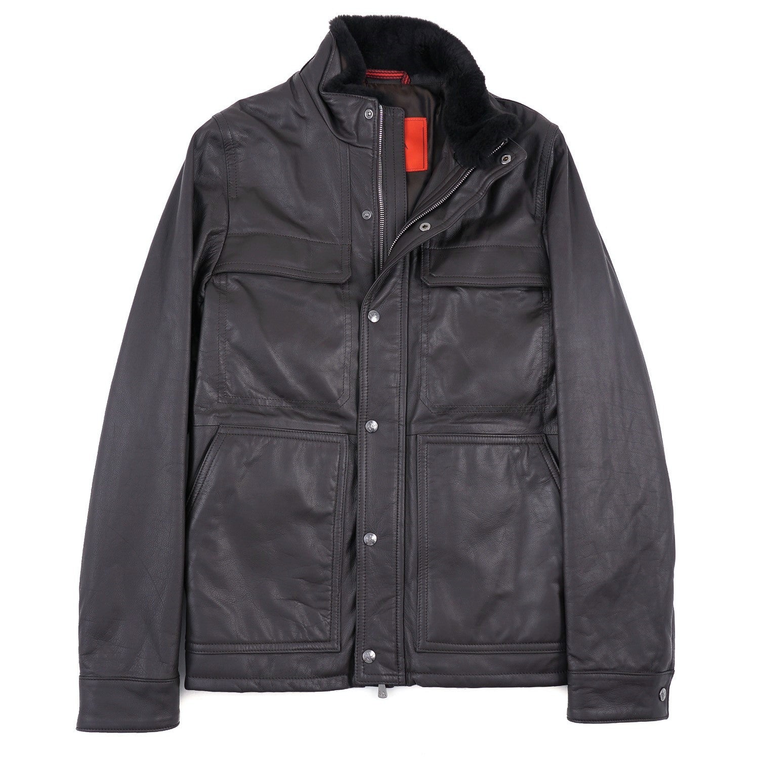 Isaia Leather Jacket with Fur Collar - Top Shelf Apparel