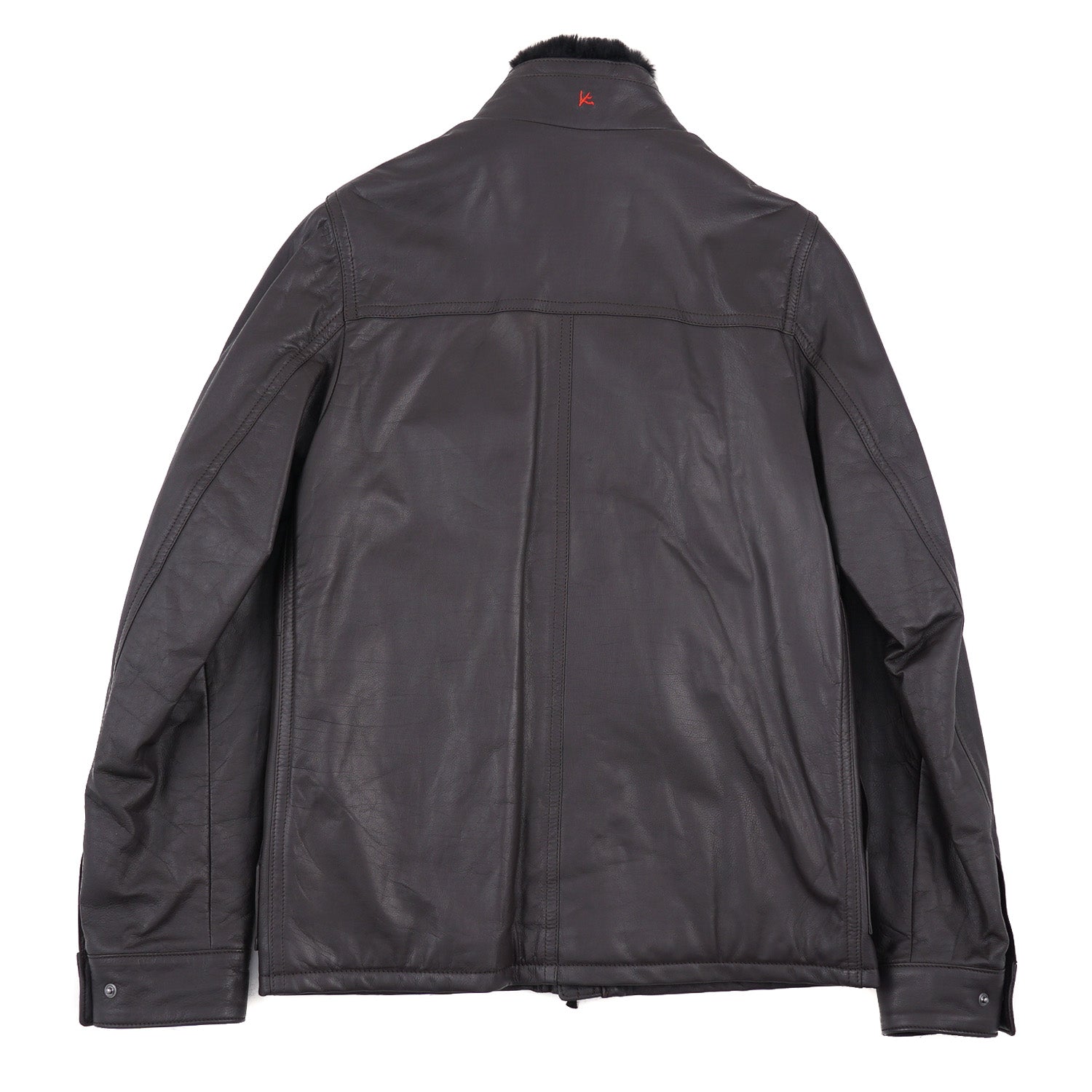 Isaia Leather Jacket with Fur Collar - Top Shelf Apparel