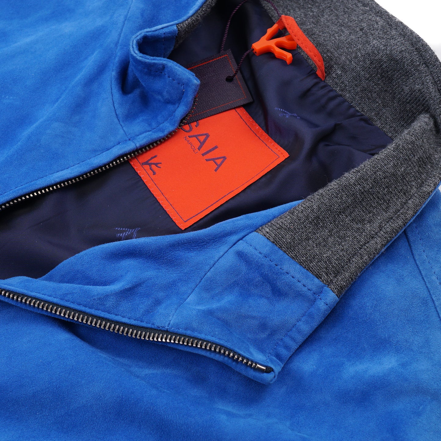 Isaia Lambskin Suede Bomber Jacket - Top Shelf Apparel