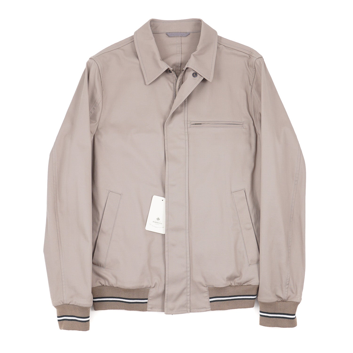 Borrelli Cotton Flight Jacket with Knit Details - Top Shelf Apparel