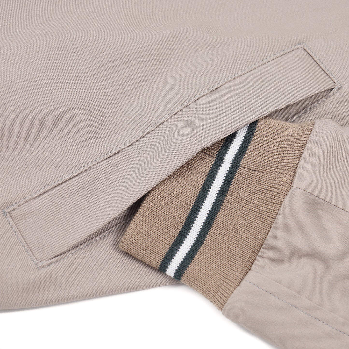 Borrelli Cotton Flight Jacket with Knit Details - Top Shelf Apparel