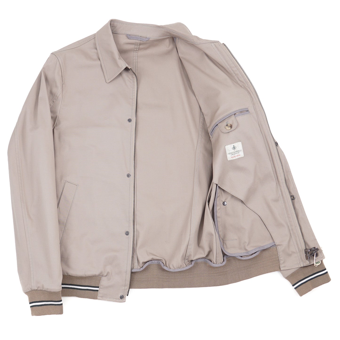 Borrelli Cotton Flight Jacket with Knit Details - Top Shelf Apparel