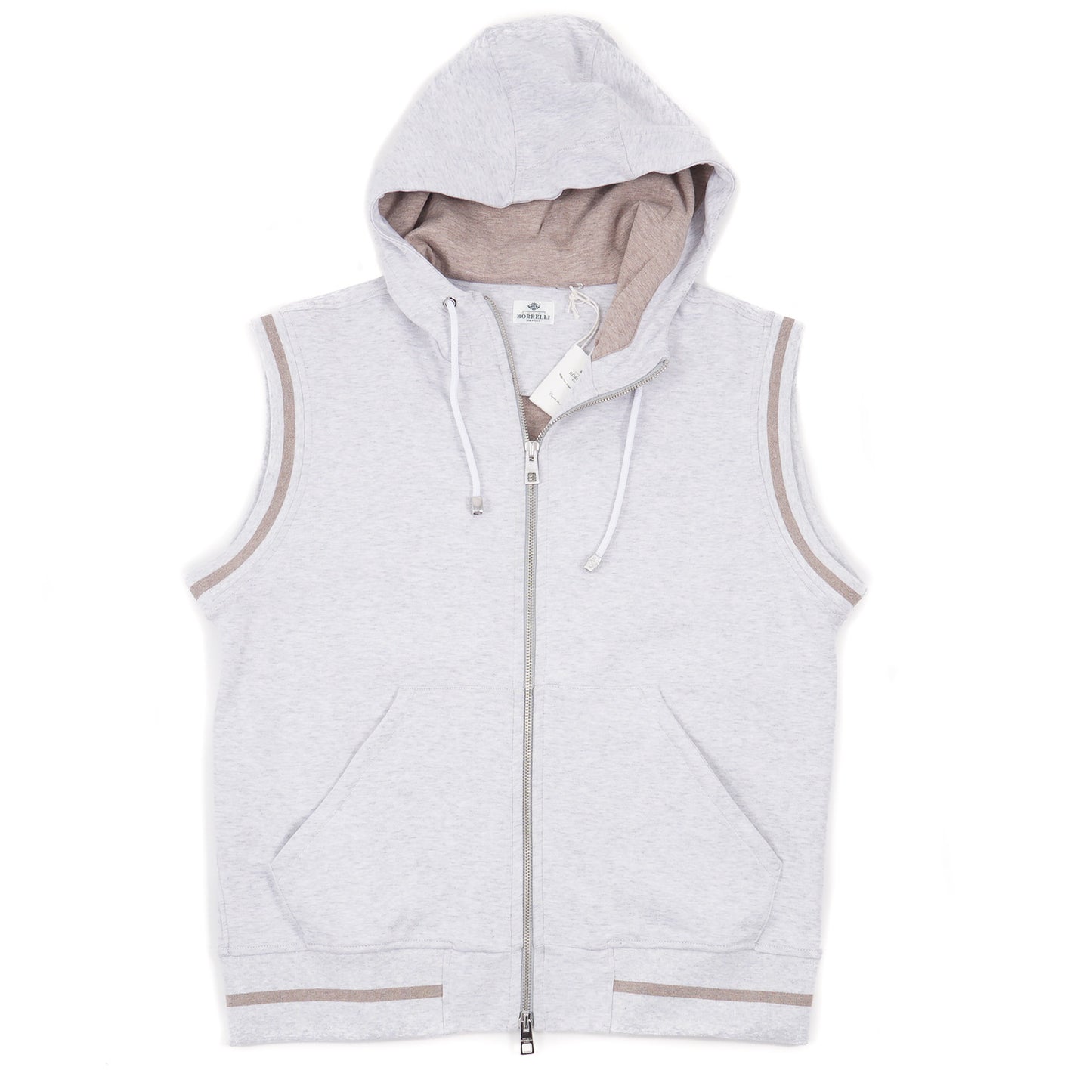 Borrelli Sleeveless Hooded Sweatshirt-Vest - Top Shelf Apparel