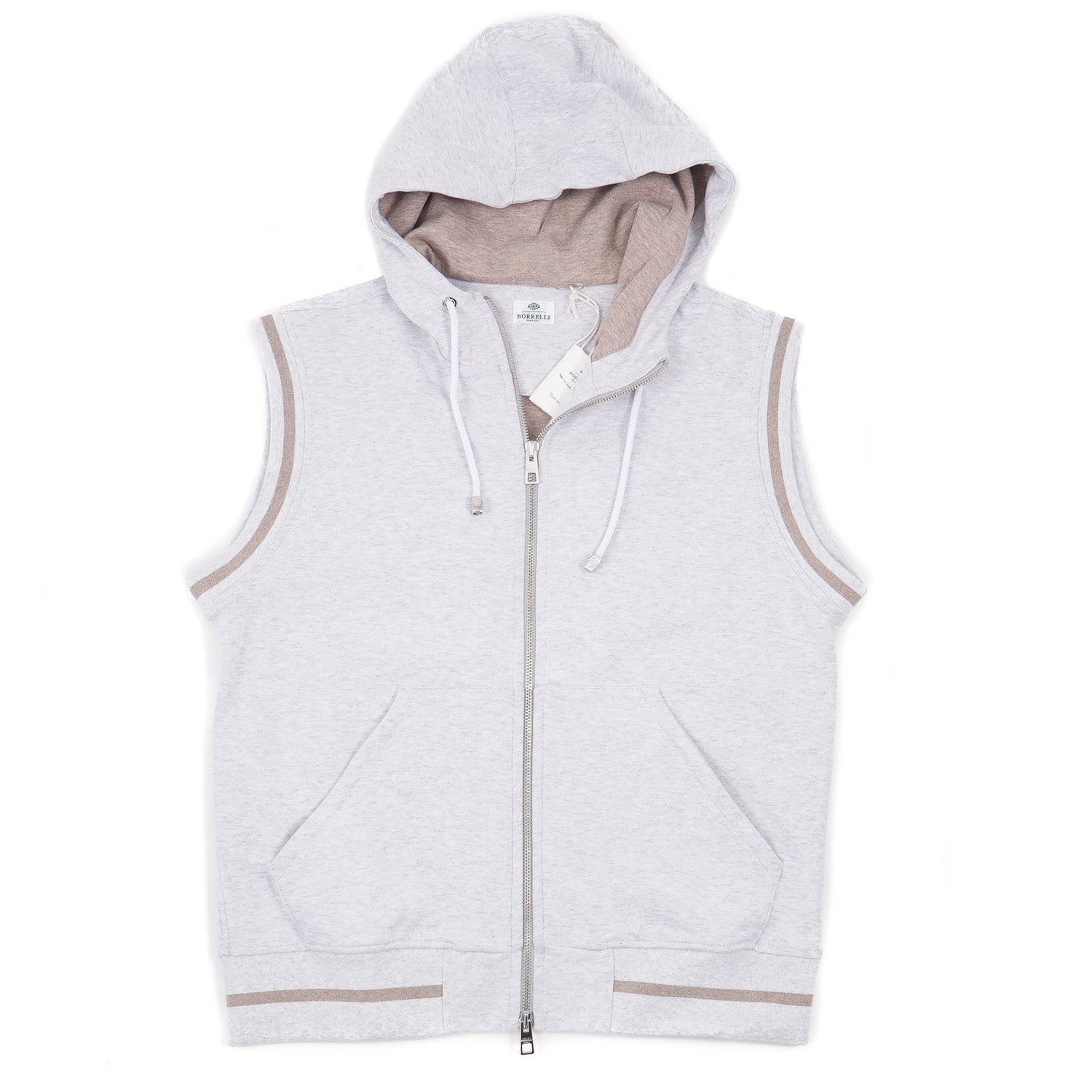 Borrelli Sleeveless Hooded Sweatshirt-Vest - Top Shelf Apparel