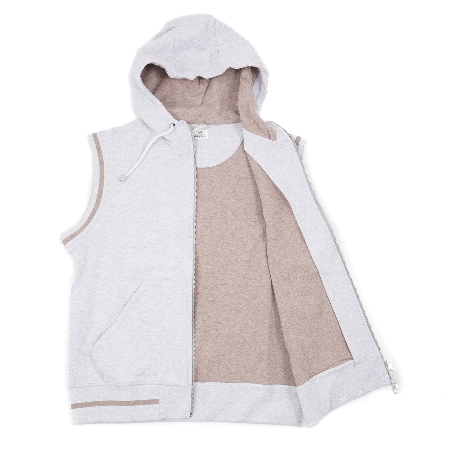 Borrelli Sleeveless Hooded Sweatshirt-Vest - Top Shelf Apparel
