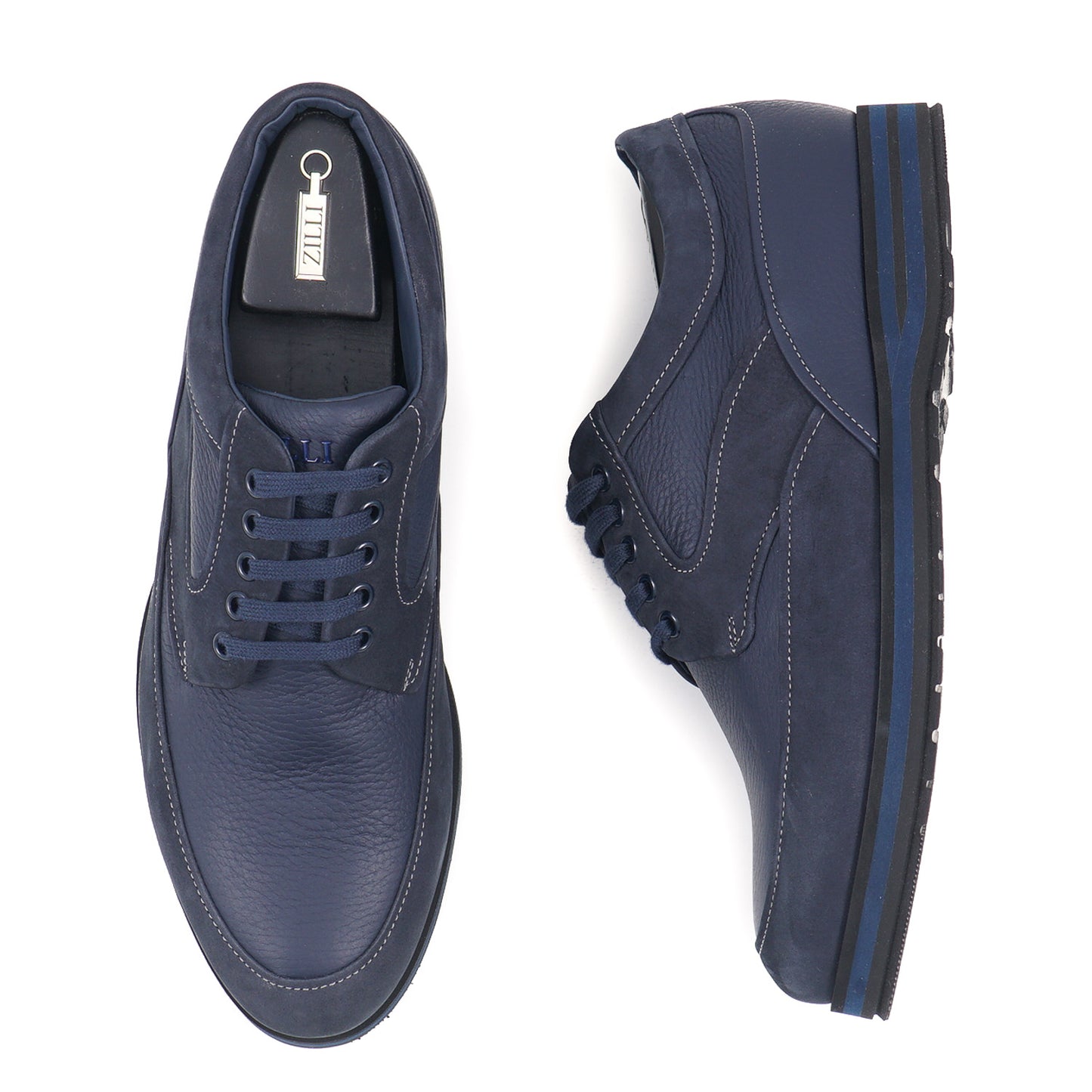 Zilli Nubuck and Calf Leather Sneakers - Top Shelf Apparel