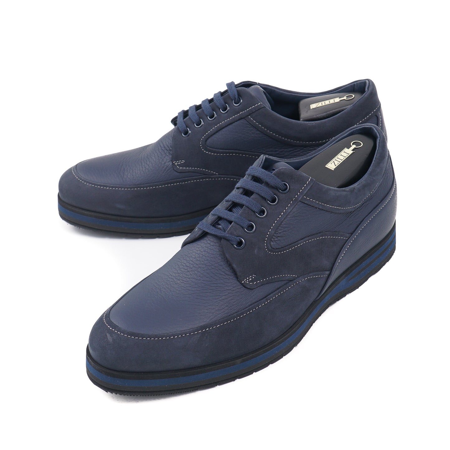 Zilli Nubuck and Calf Leather Sneakers - Top Shelf Apparel