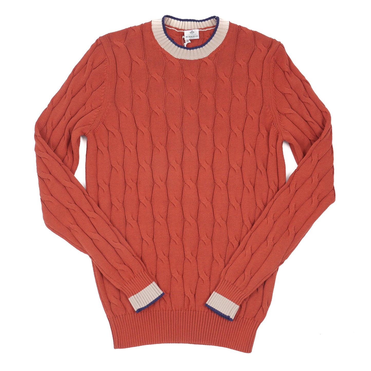 Luigi Borrelli Cable Knit Cotton Sweater - Top Shelf Apparel