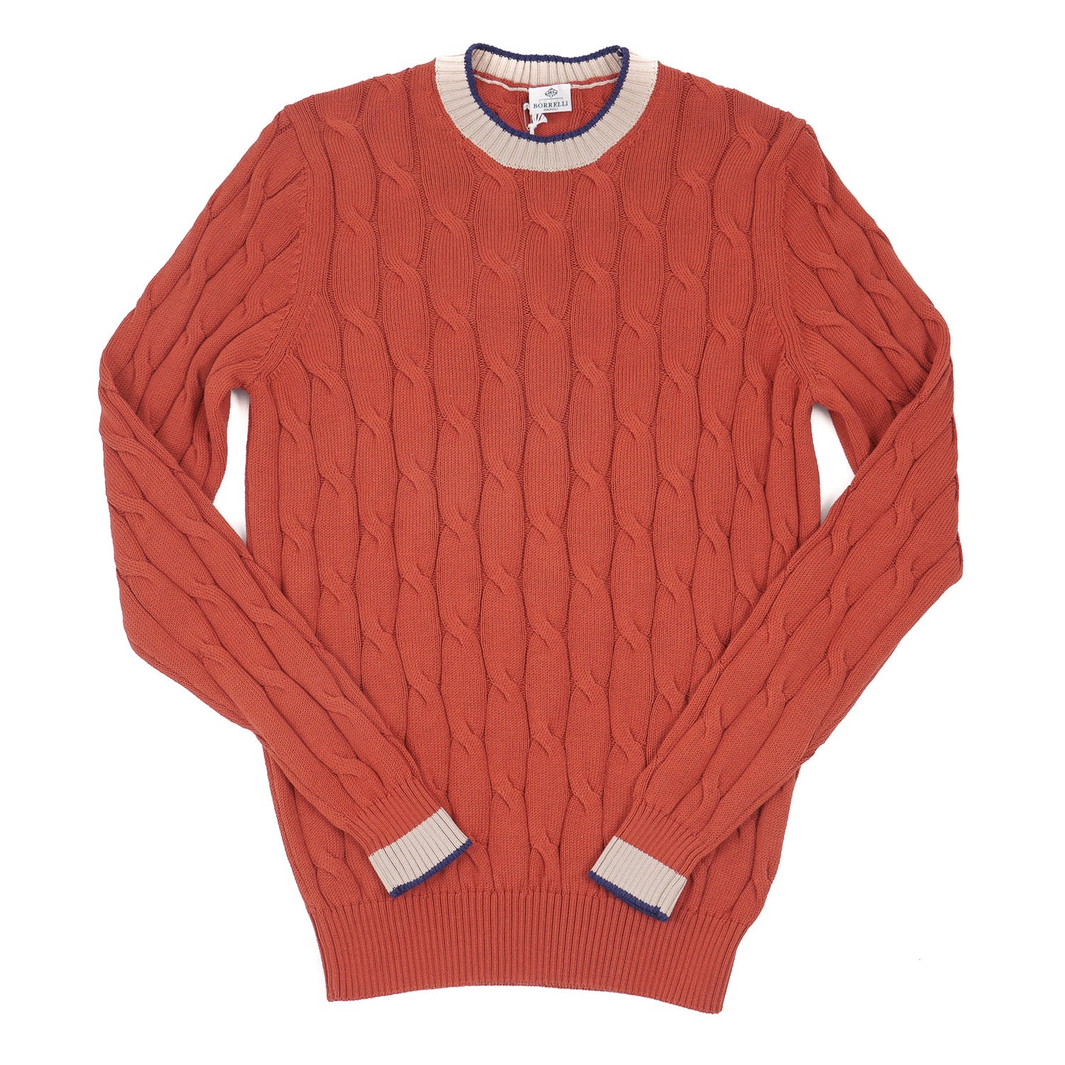 Luigi Borrelli Cable Knit Cotton Sweater - Top Shelf Apparel