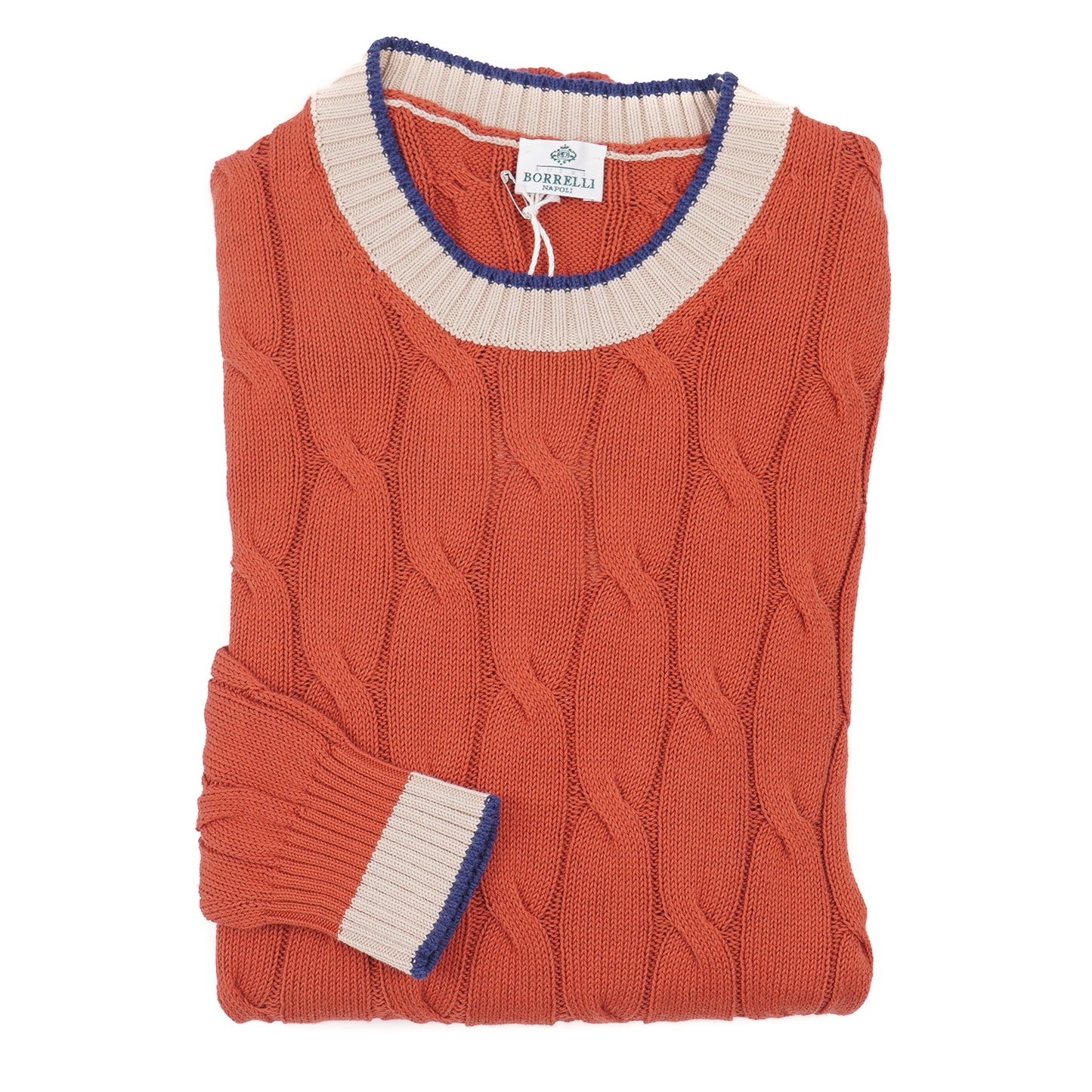 Luigi Borrelli Cable Knit Cotton Sweater - Top Shelf Apparel