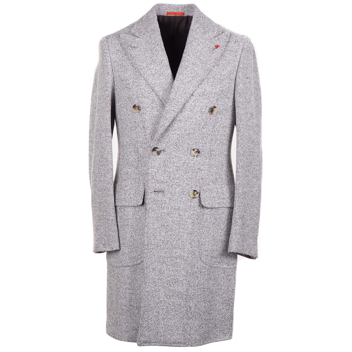 Isaia Soft Herringbone Wool Overcoat - Top Shelf Apparel