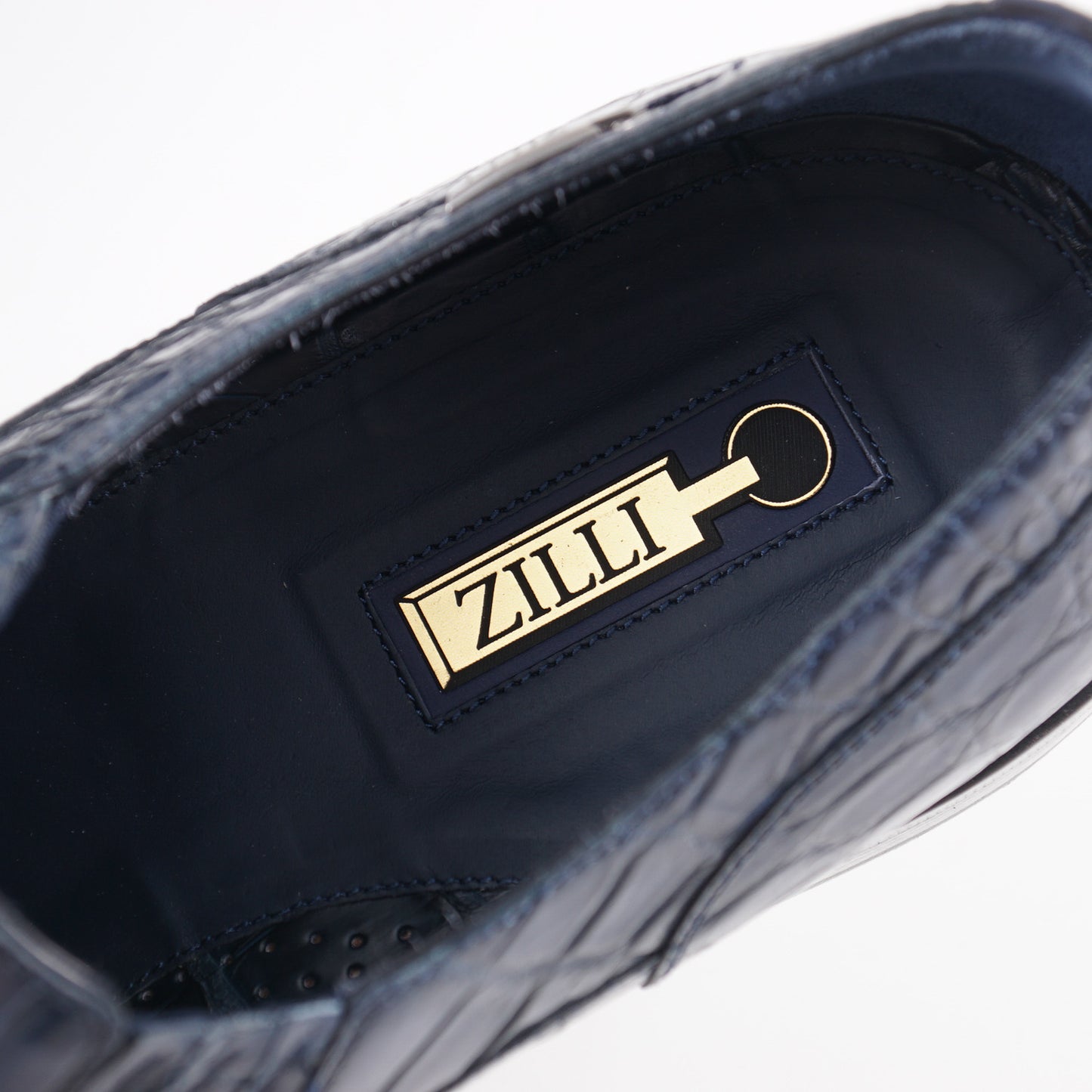 Zilli Navy Blue Full Crocodile Loafers - Top Shelf Apparel