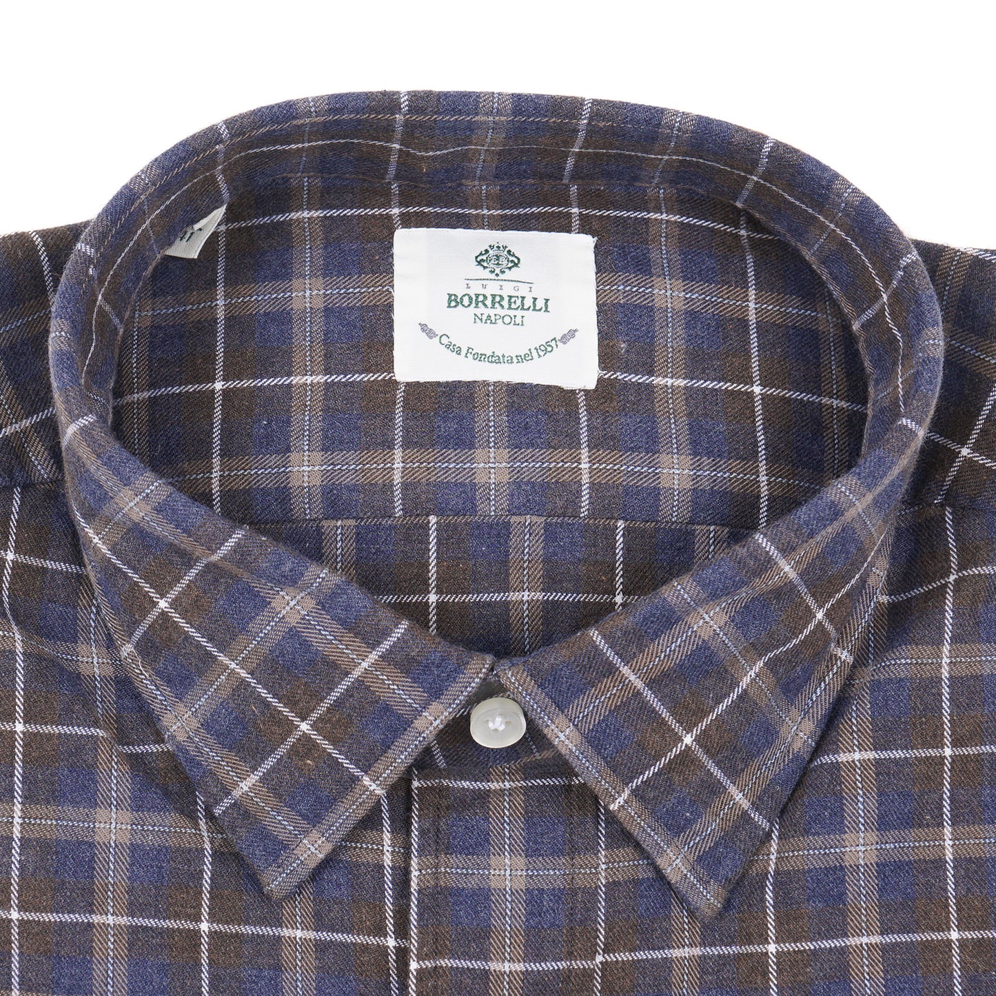 Luigi Borrelli Slim-Fit Flannel Cotton Shirt - Top Shelf Apparel