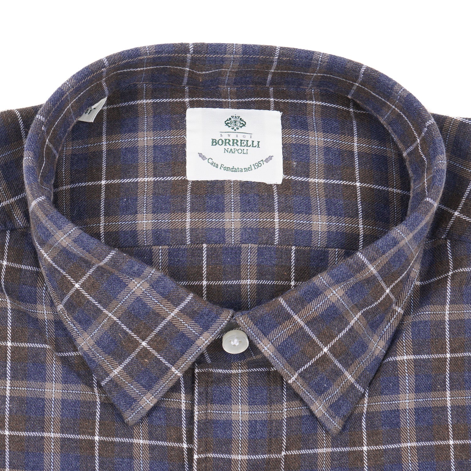Luigi Borrelli Slim-Fit Flannel Cotton Shirt - Top Shelf Apparel