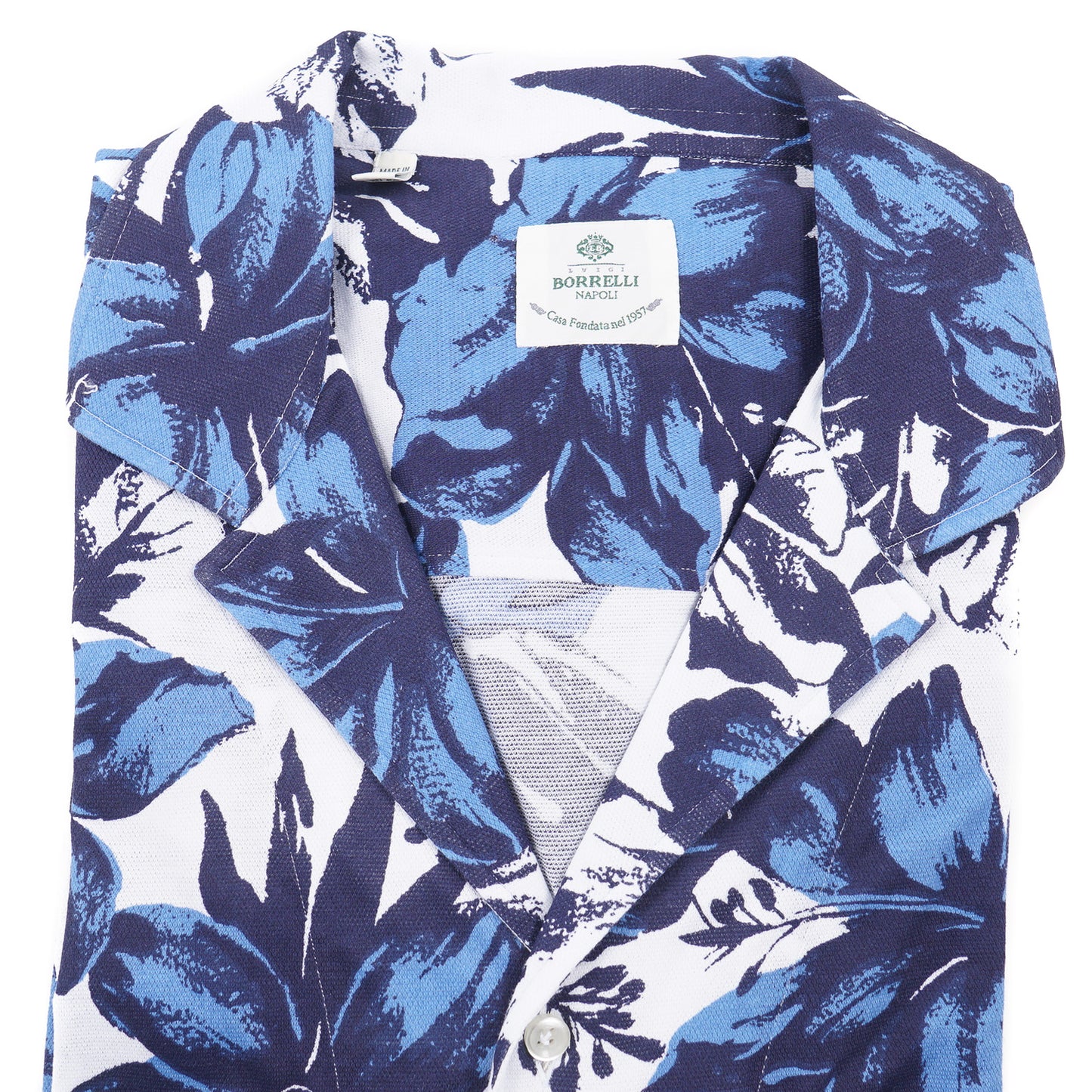 Luigi Borrelli Tropical Floral Jersey Cotton Shirt - Top Shelf Apparel