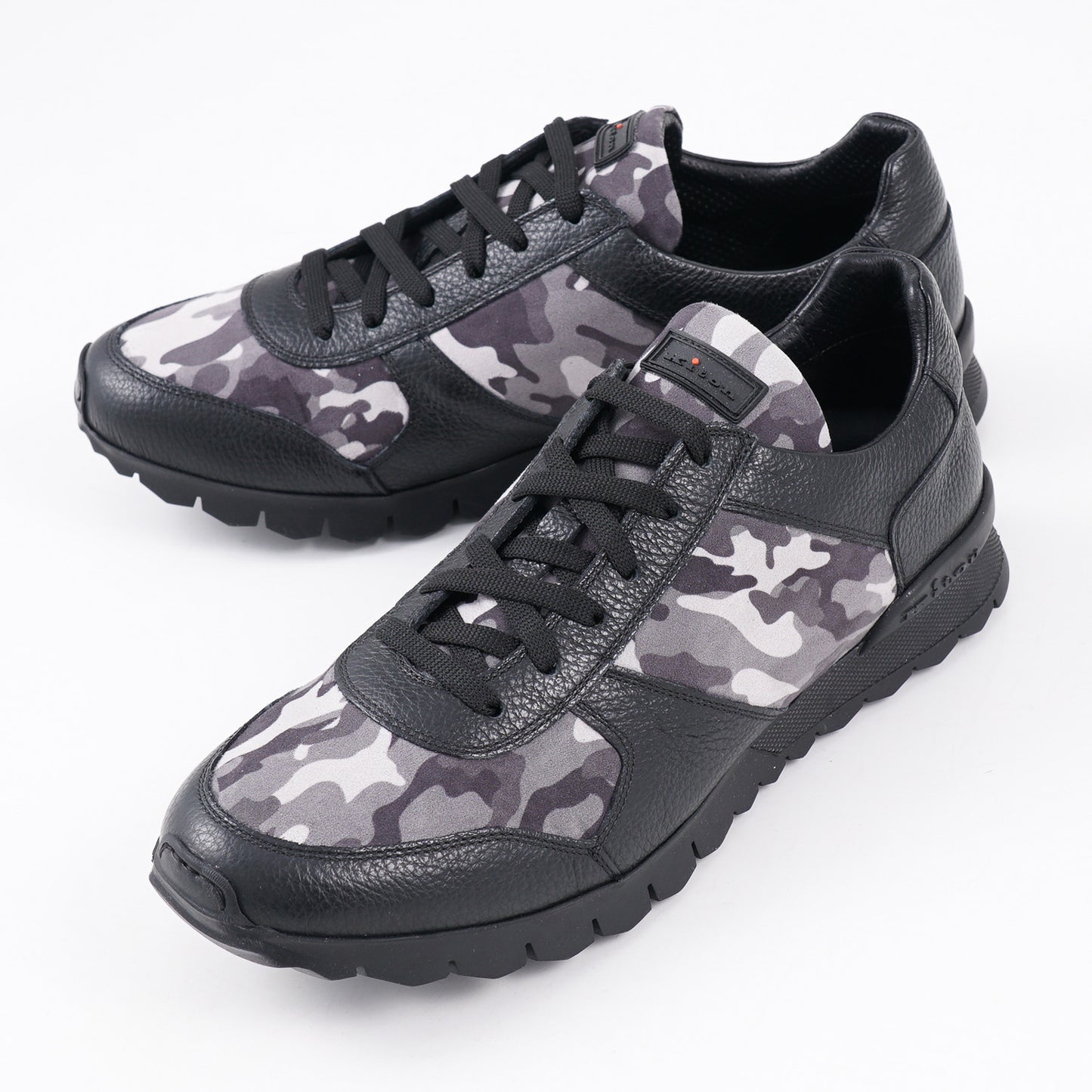 Kiton Camo Print Leather Sneakers - Top Shelf Apparel