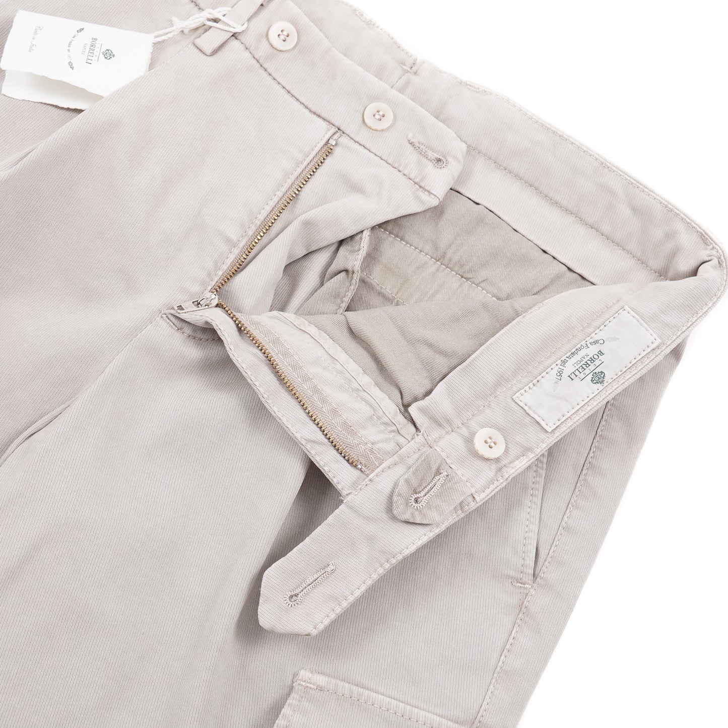 Luigi Borrelli Cotton Pants with Cargo Pockets - Top Shelf Apparel