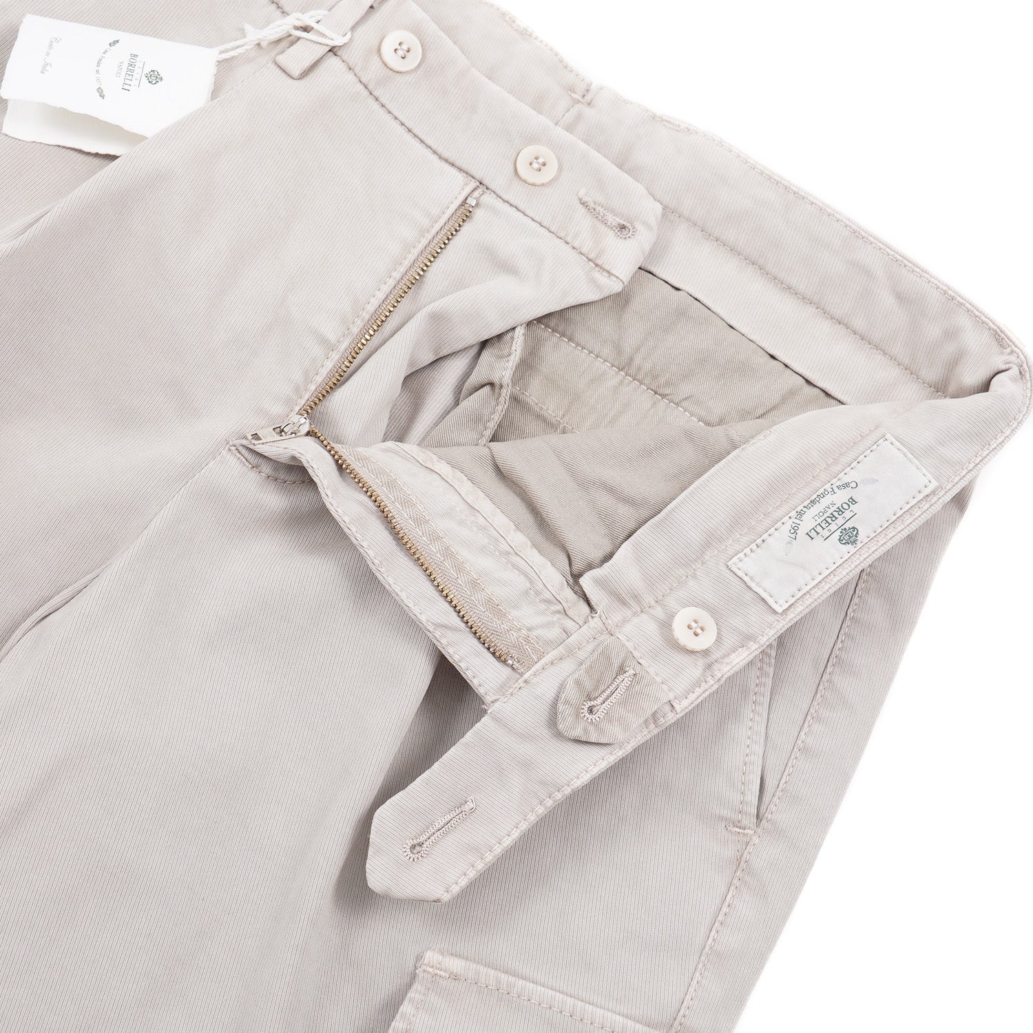 Luigi Borrelli Cotton Pants with Cargo Pockets - Top Shelf Apparel