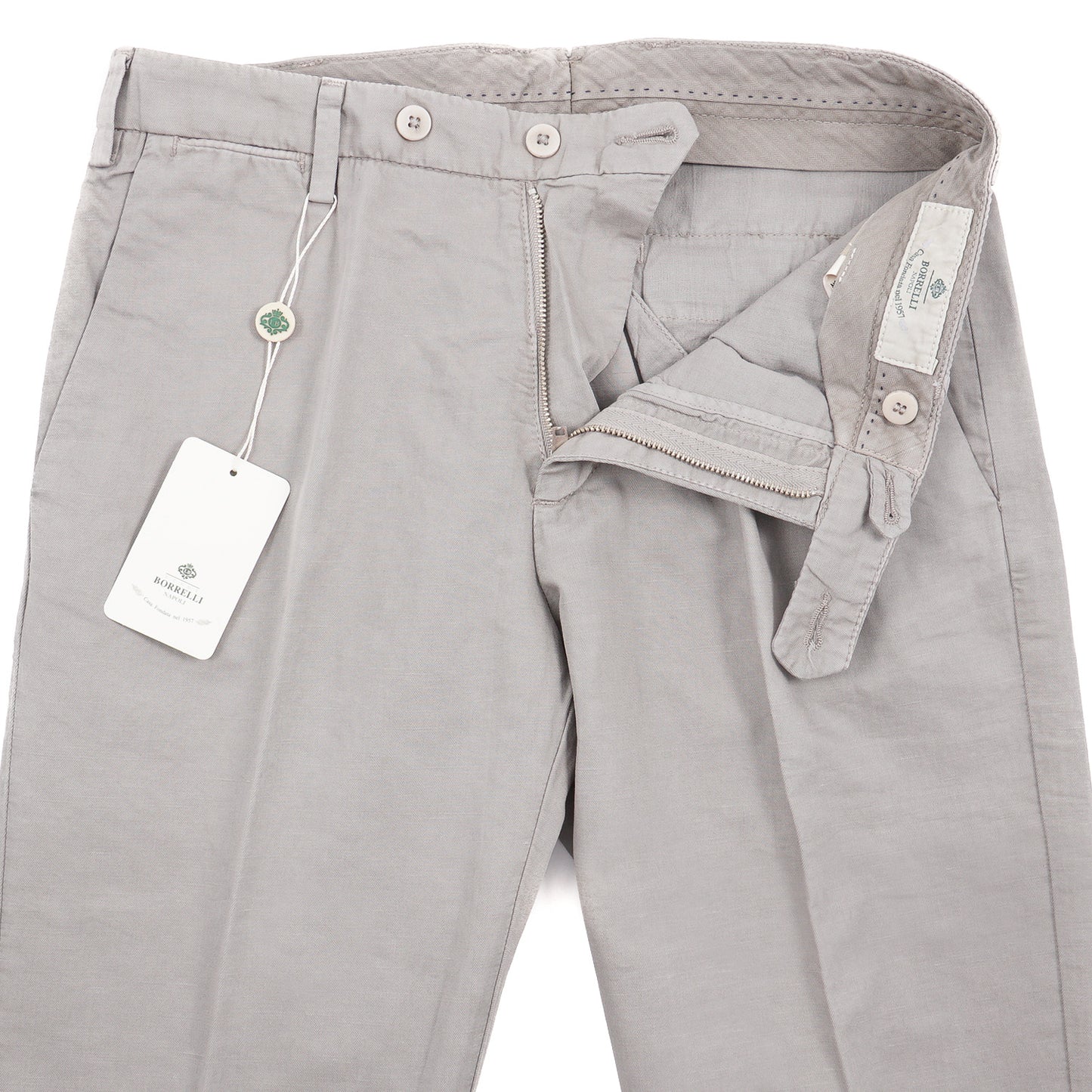 Luigi Borrelli Slim-Fit Cotton and Linen Pants - Top Shelf Apparel
