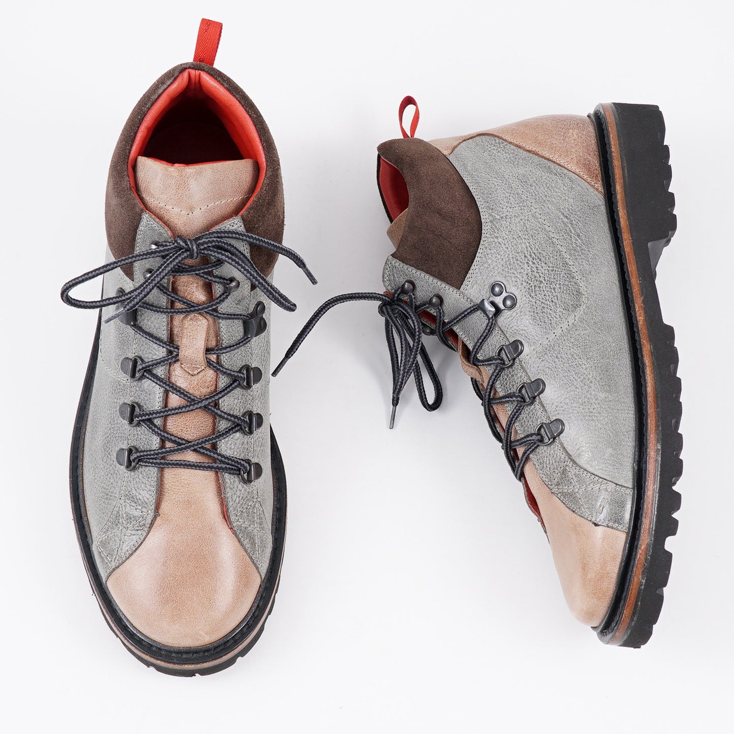 Kiton Antiqued Leather Hiking Boots - Top Shelf Apparel