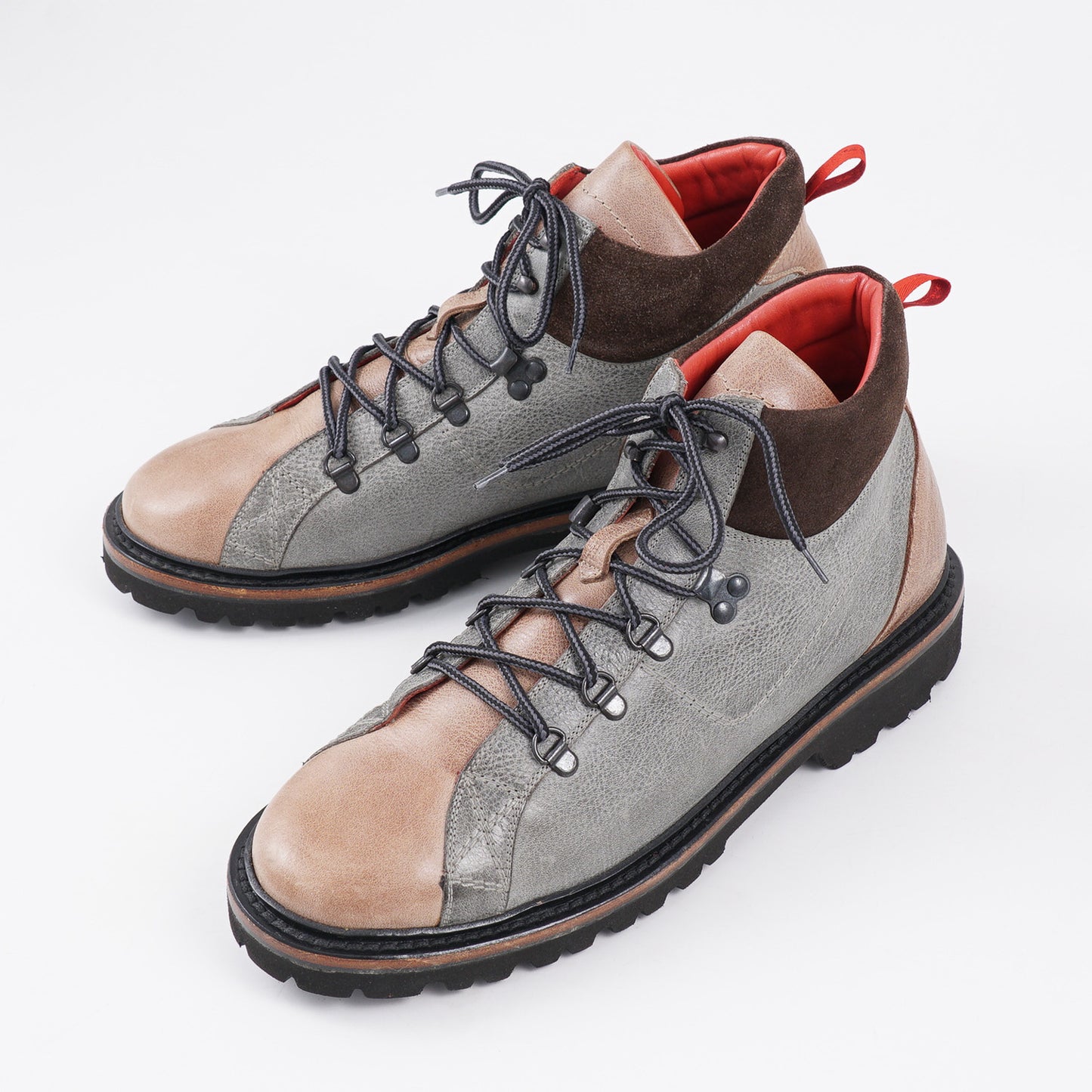 Kiton Antiqued Leather Hiking Boots - Top Shelf Apparel