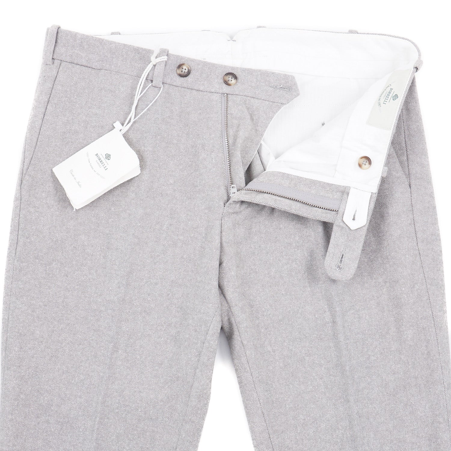 Luigi Borrelli Soft Twill Cotton Pants - Top Shelf Apparel