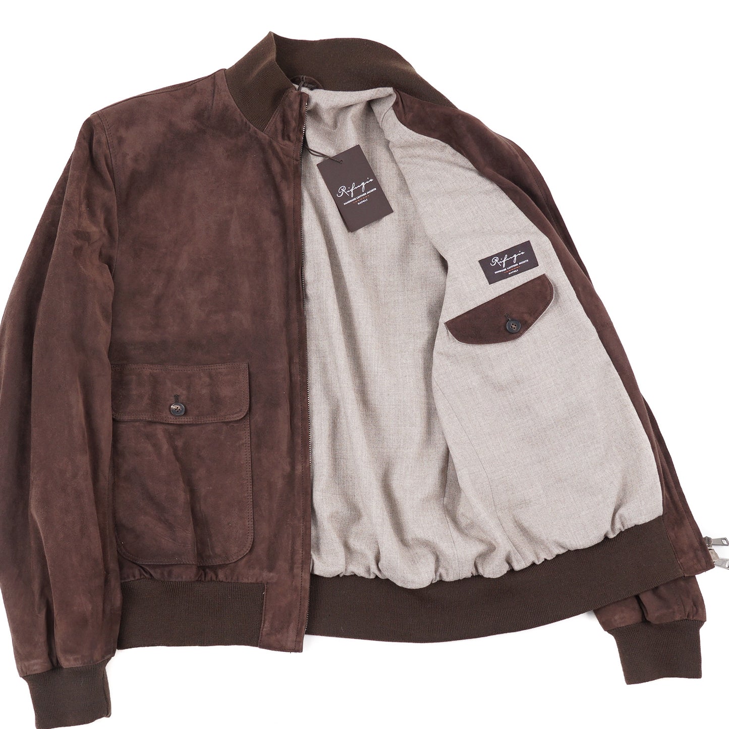 Rifugio Wool-Lined Suede Bomber Jacket - Top Shelf Apparel