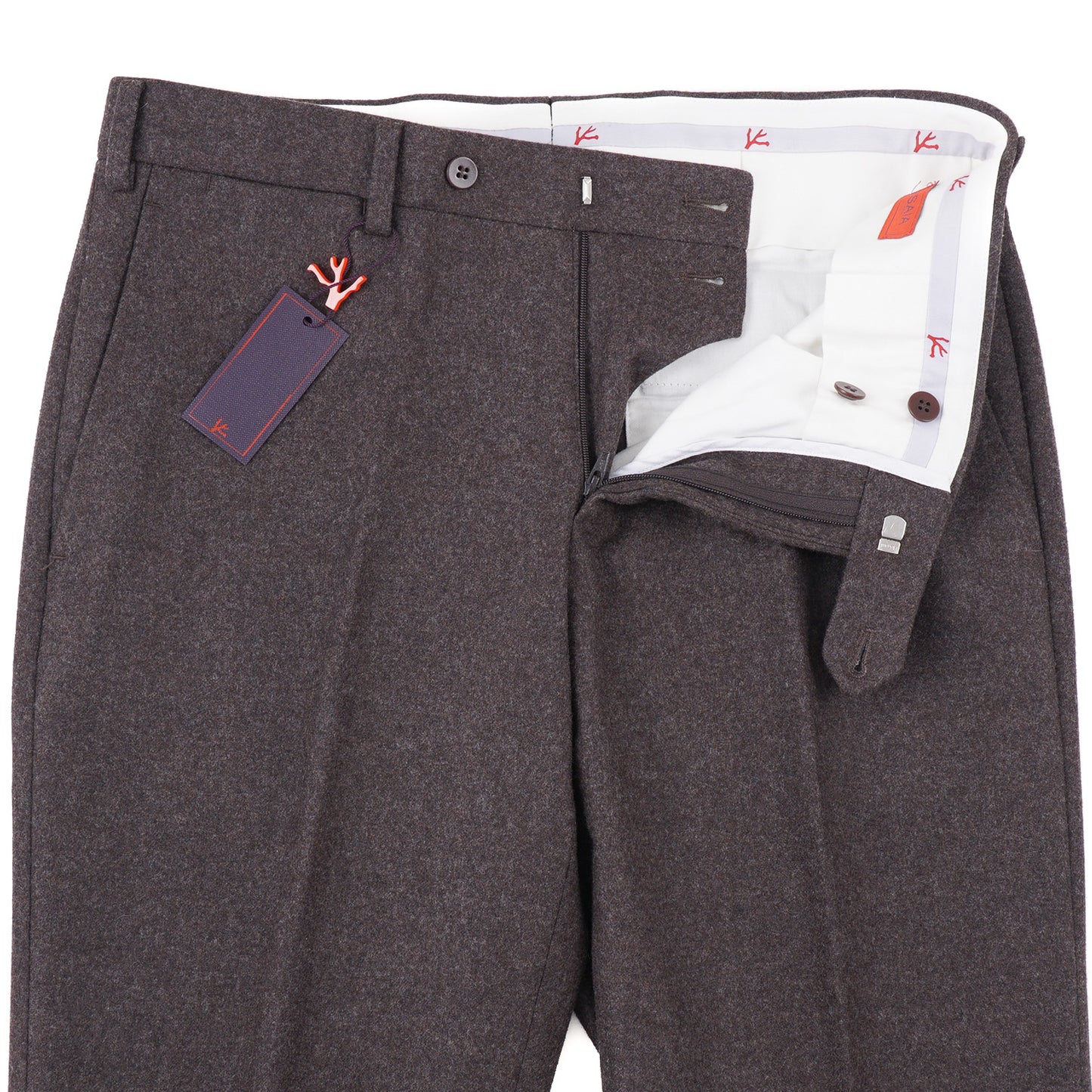 Isaia 'Sanita' Flannel Wool Dress Pants - Top Shelf Apparel