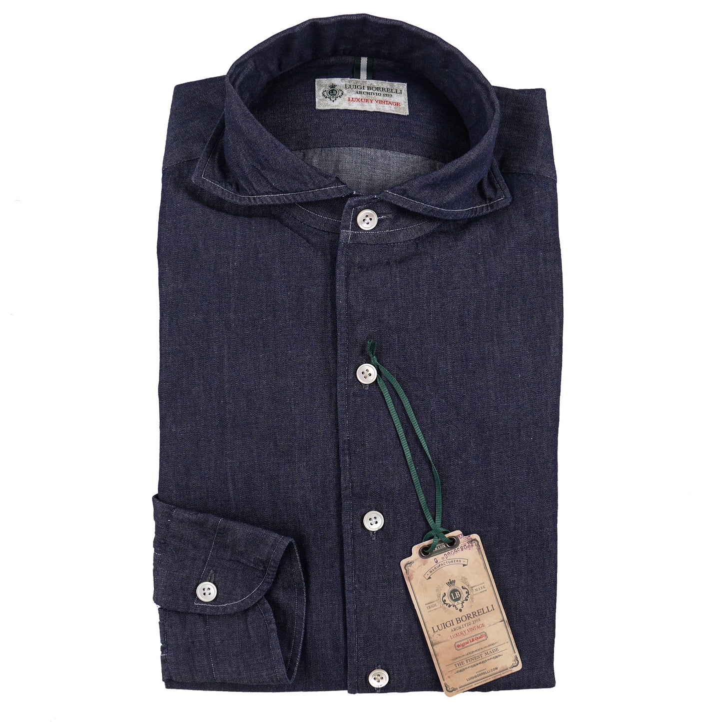 Luigi Borrelli Chambray Denim Shirt - Top Shelf Apparel