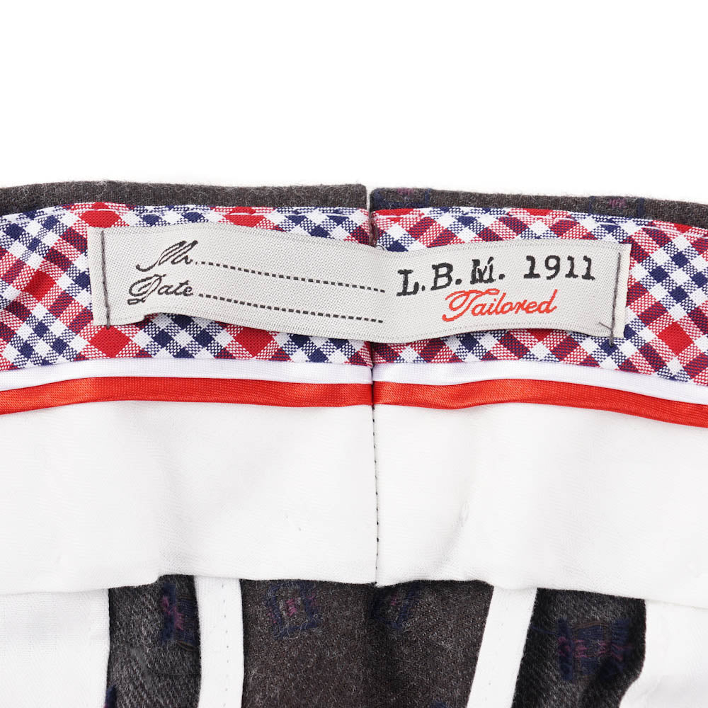 L.B.M. 1911 Brown-Blue Jacquard Wool Pants - Top Shelf Apparel