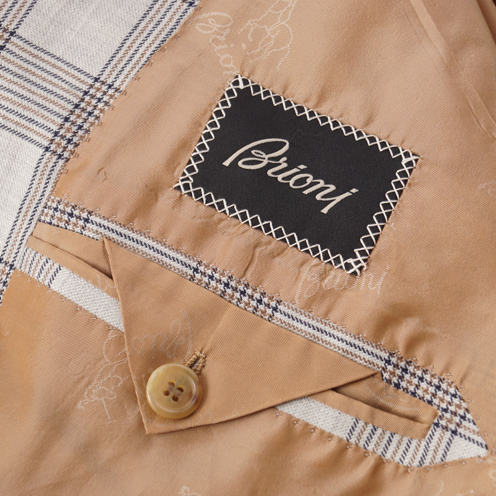 Brioni Pale Gray Check Wool-Silk-Linen Sport Coat - Top Shelf Apparel