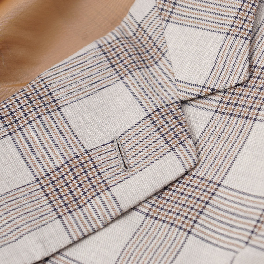 Brioni Pale Gray Check Wool-Silk-Linen Sport Coat - Top Shelf Apparel