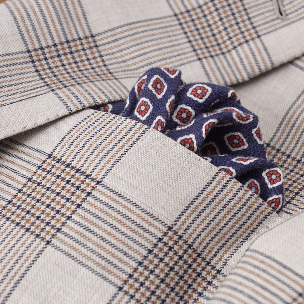Brioni Pale Gray Check Wool-Silk-Linen Sport Coat - Top Shelf Apparel
