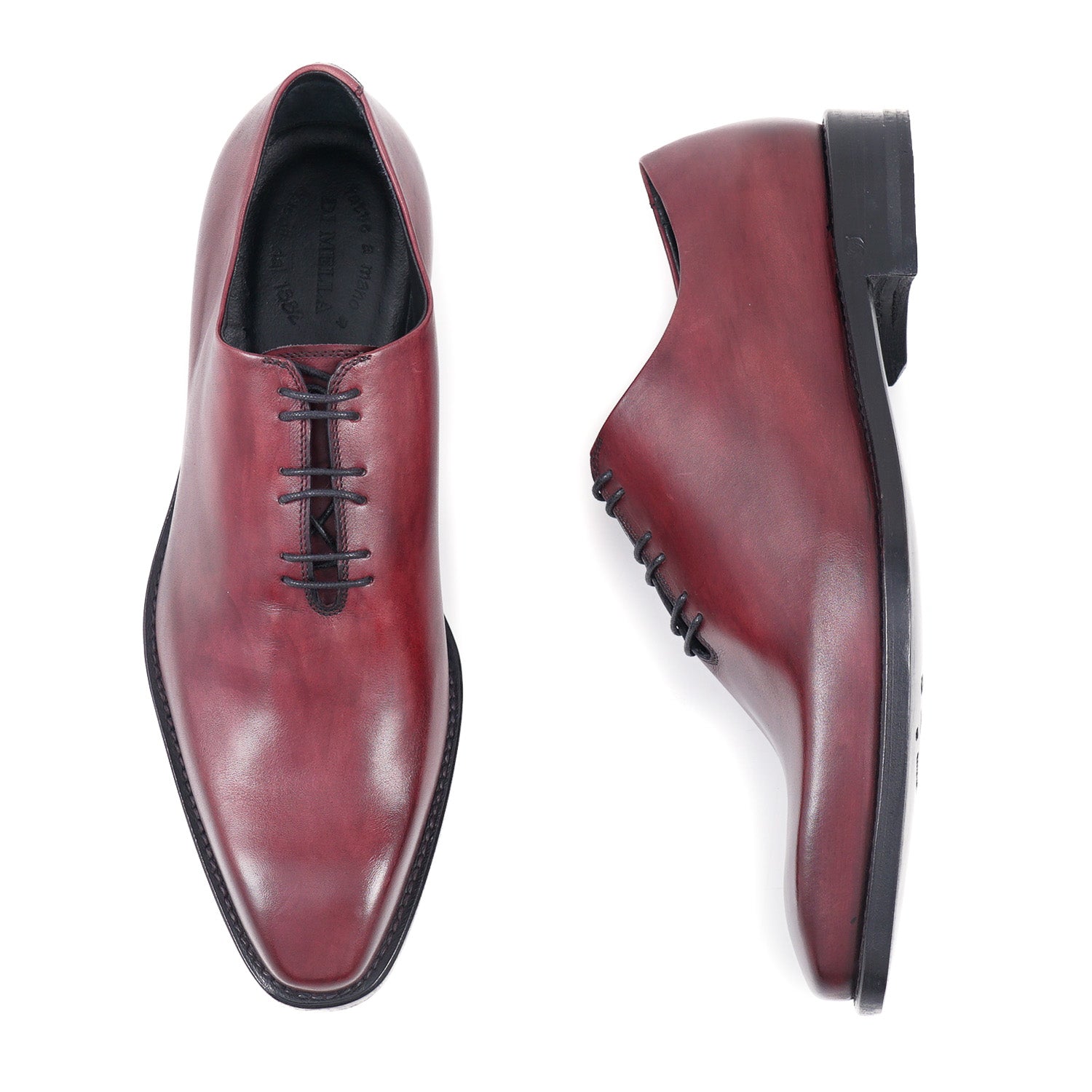 Di Mella Burgundy Wholecut Shoes - Top Shelf Apparel