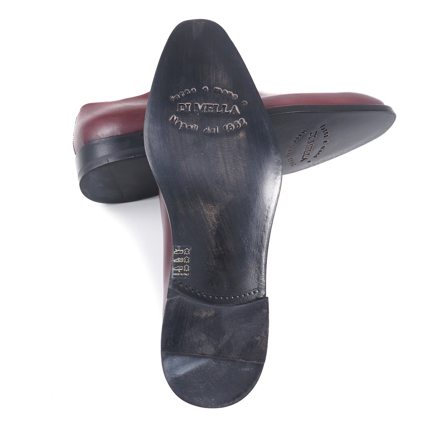 Di Mella Burgundy Wholecut Shoes - Top Shelf Apparel