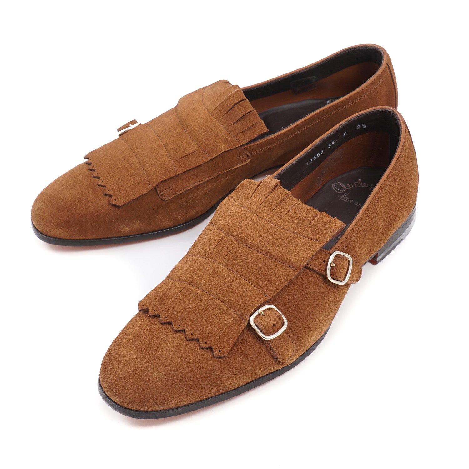 Santoni Suede Double-Buckle Loafers - Top Shelf Apparel