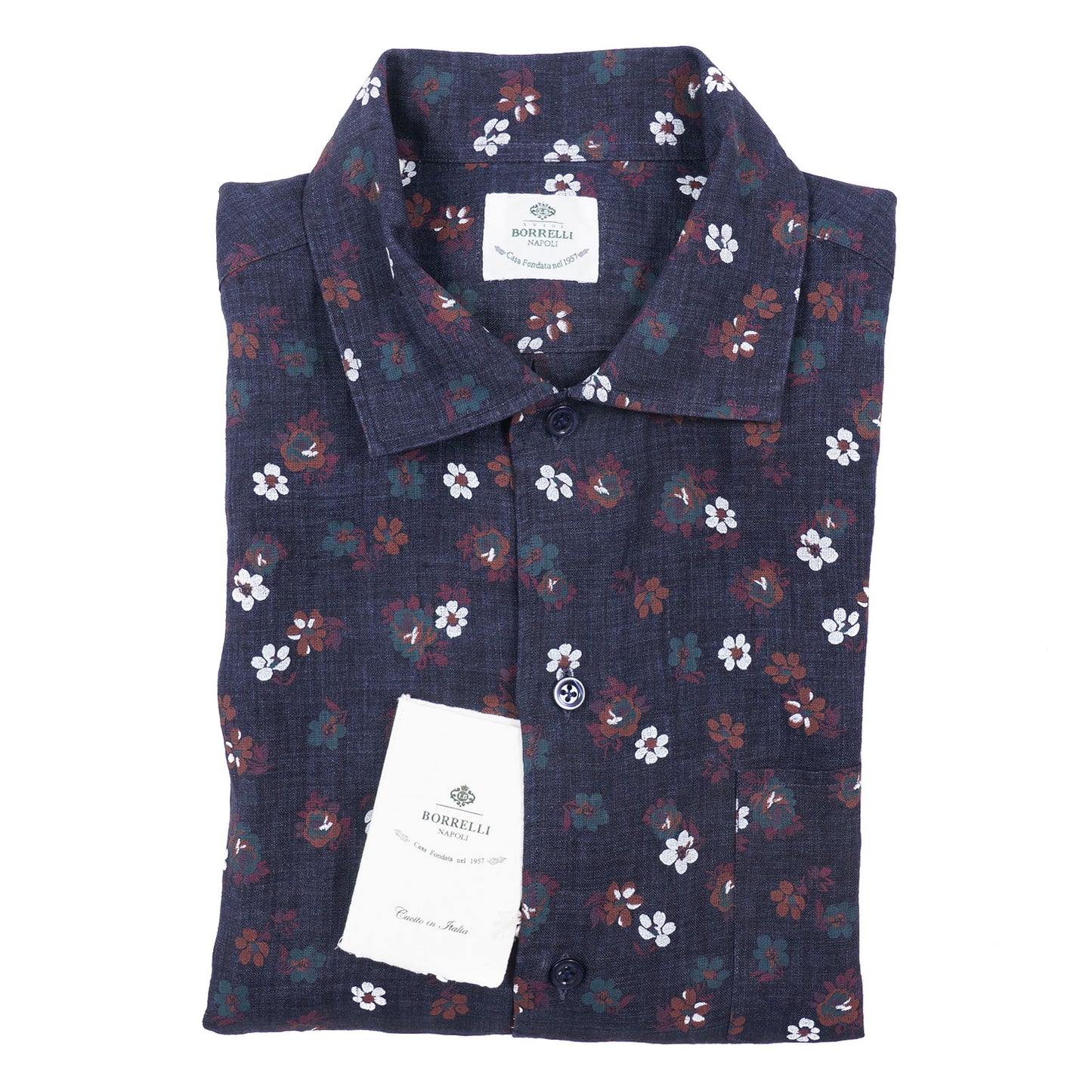 Luigi Borrelli Floral Print Linen Shirt - Top Shelf Apparel