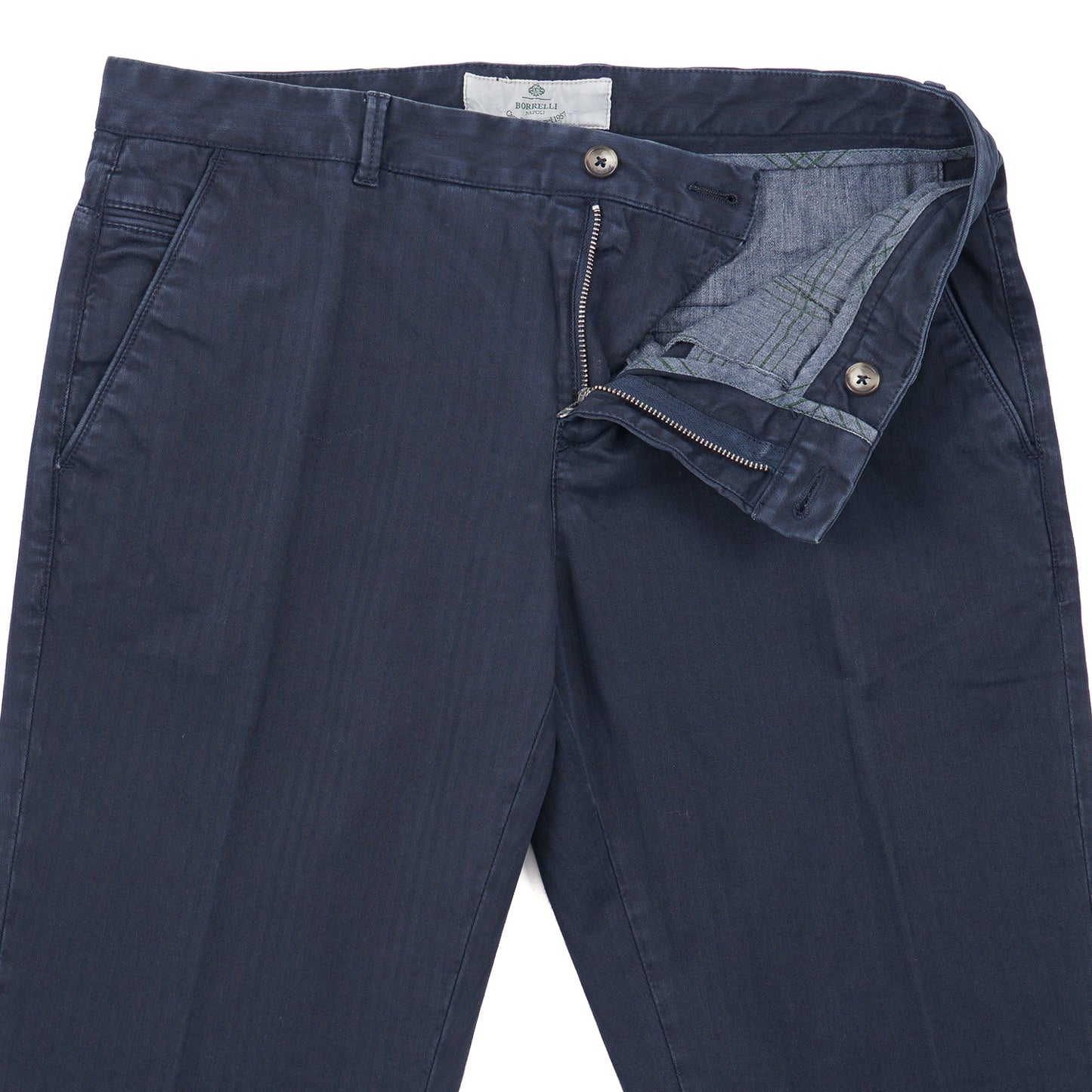 Luigi Borrelli Herringbone Cotton Pants - Top Shelf Apparel