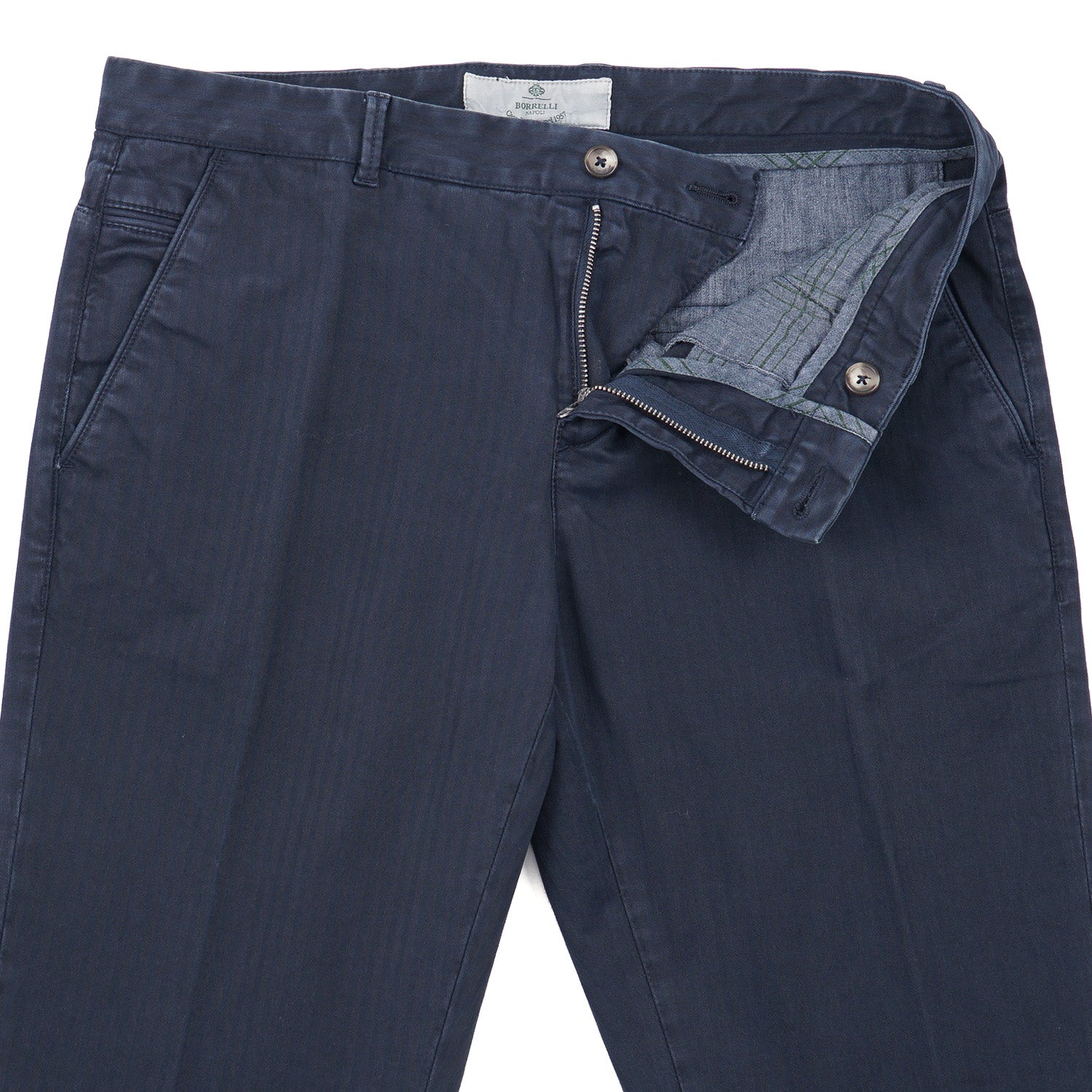 Luigi Borrelli Herringbone Cotton Pants - Top Shelf Apparel