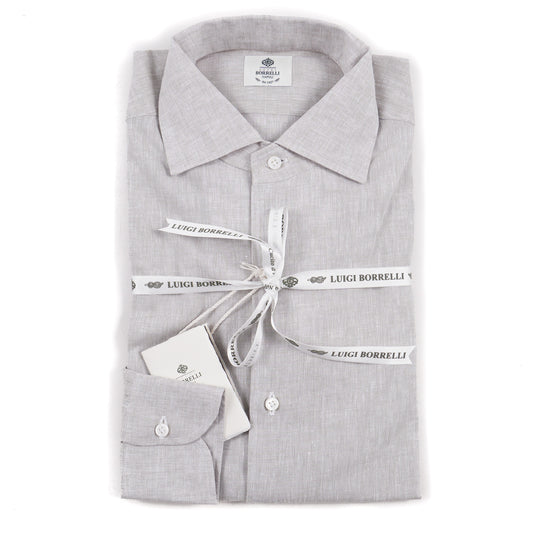Luigi Borrelli Linen and Cotton Dress Shirt - Top Shelf Apparel