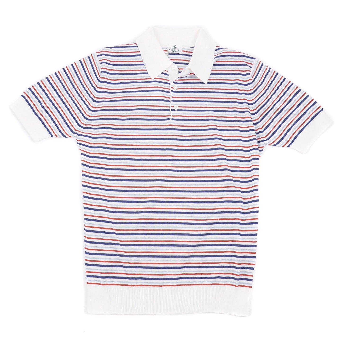 Luigi Borrelli Striped Cotton Polo Shirt - Top Shelf Apparel